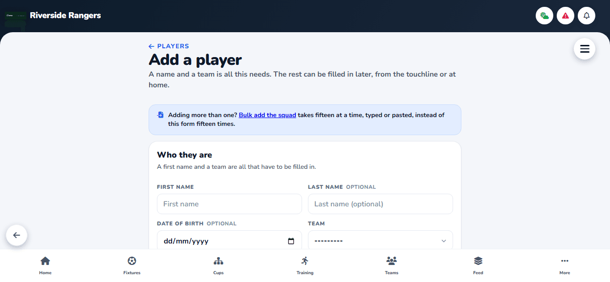 Add a player
