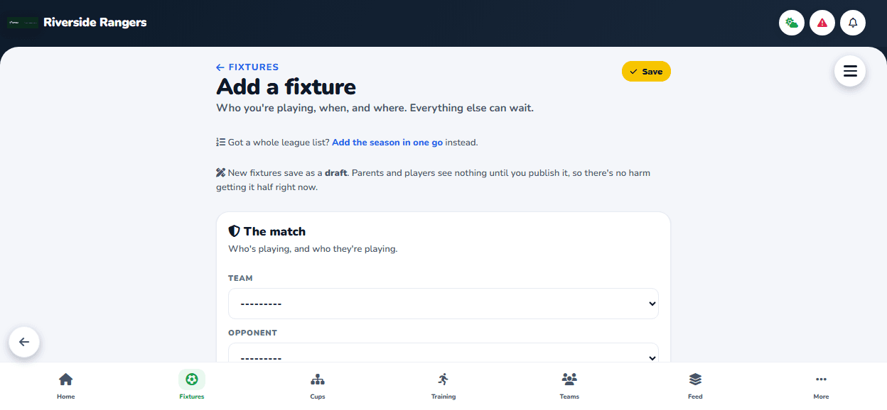 Create a fixture